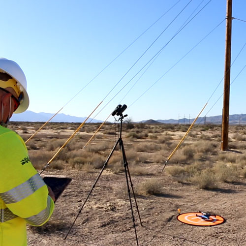 Utility Drone Inspection Lineman Takeoff